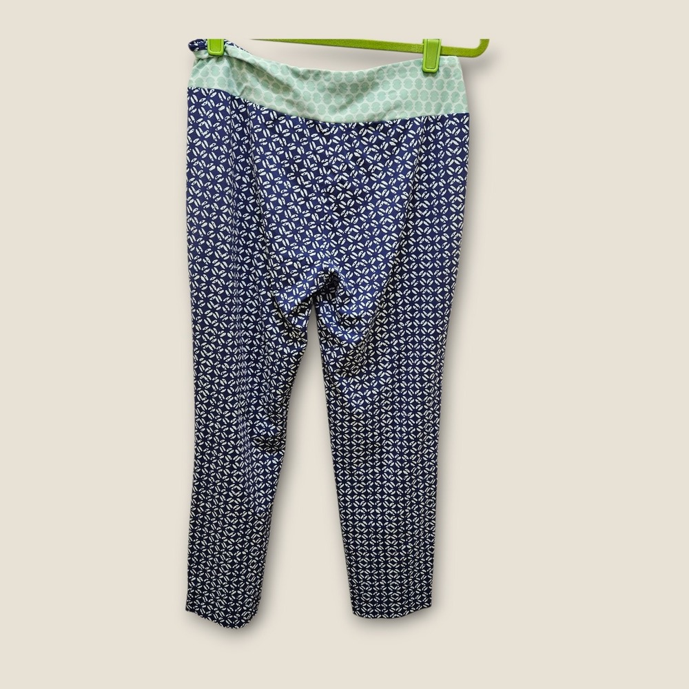 J.McLaughlin Womens Blue Geometric Print Stretch Cropped Leggings Size S‎ - Picture 2 of 9